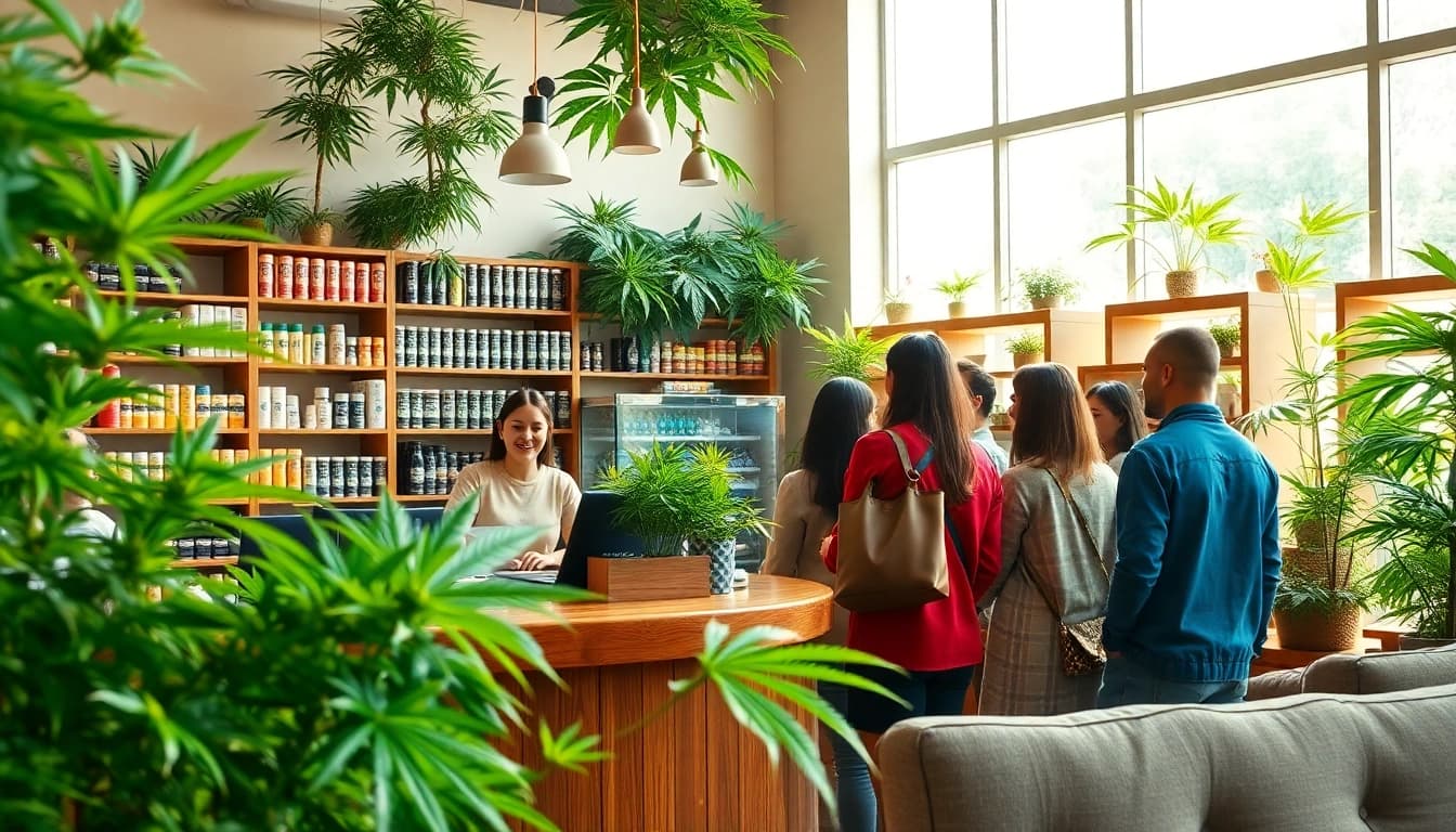 Discover where to get pot in a welcoming dispensary with vibrant displays and friendly staff.