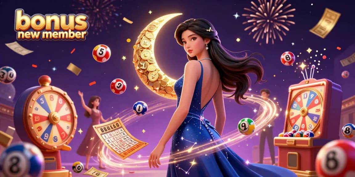 Engage with a bonus new member at an online casino showcased in an ultra-detailed 3D illustration.