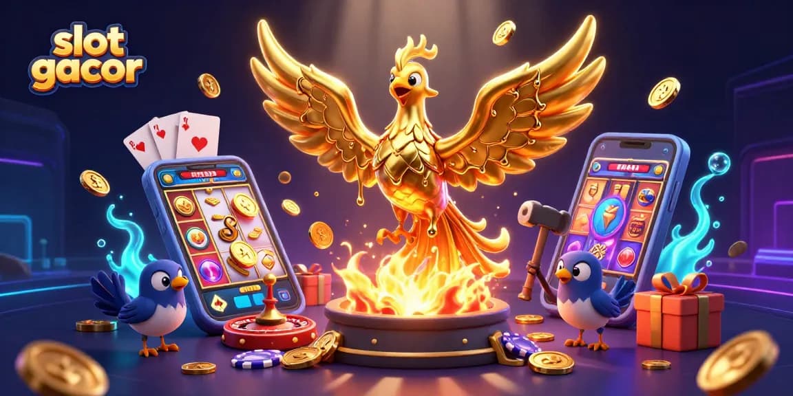 Slot gacor dicas strategis dengan phoenix emas dan permainan slot penuh warna.