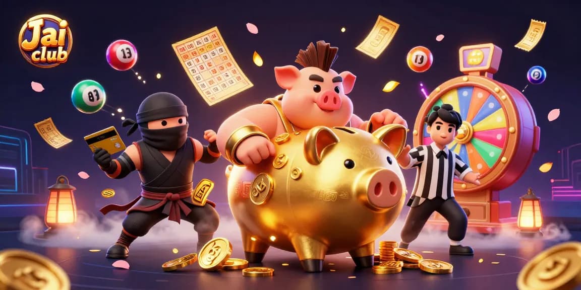 Engage with thrilling Jai club gaming through lively 3D illustration showcasing epic casino characters.