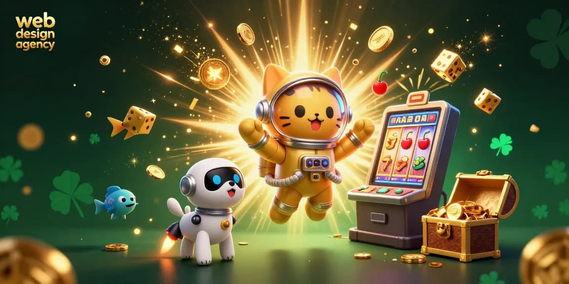 Experience vibrant gambling thrills with our web design agency illustration, showcasing an engaging casino scene.