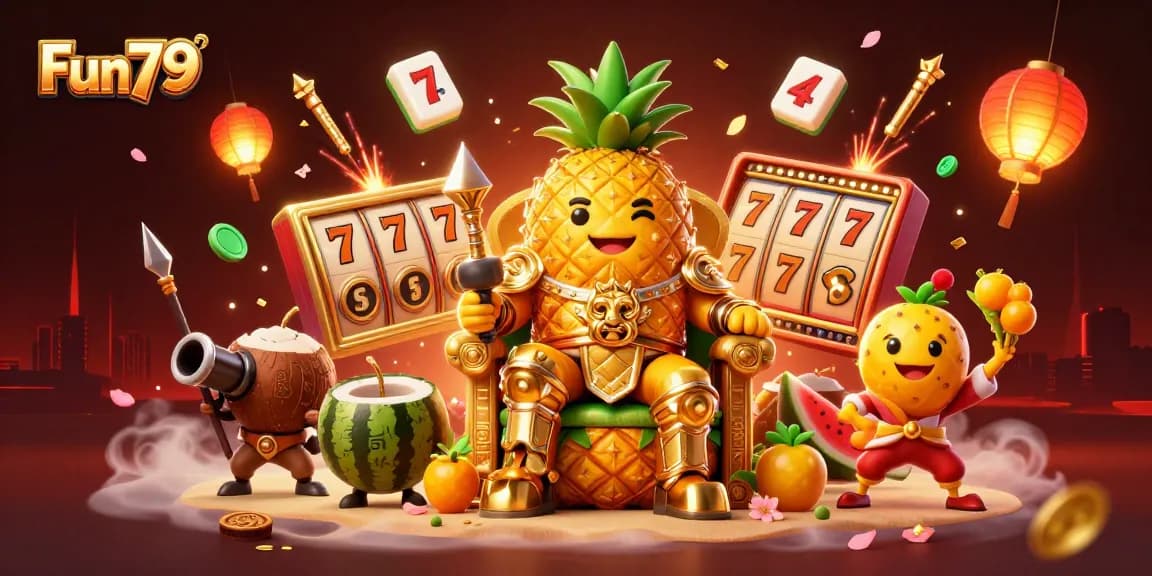 Experience the thrill of Fun79 with dazzling 3D characters and casino elements in a vibrant atmosphere.