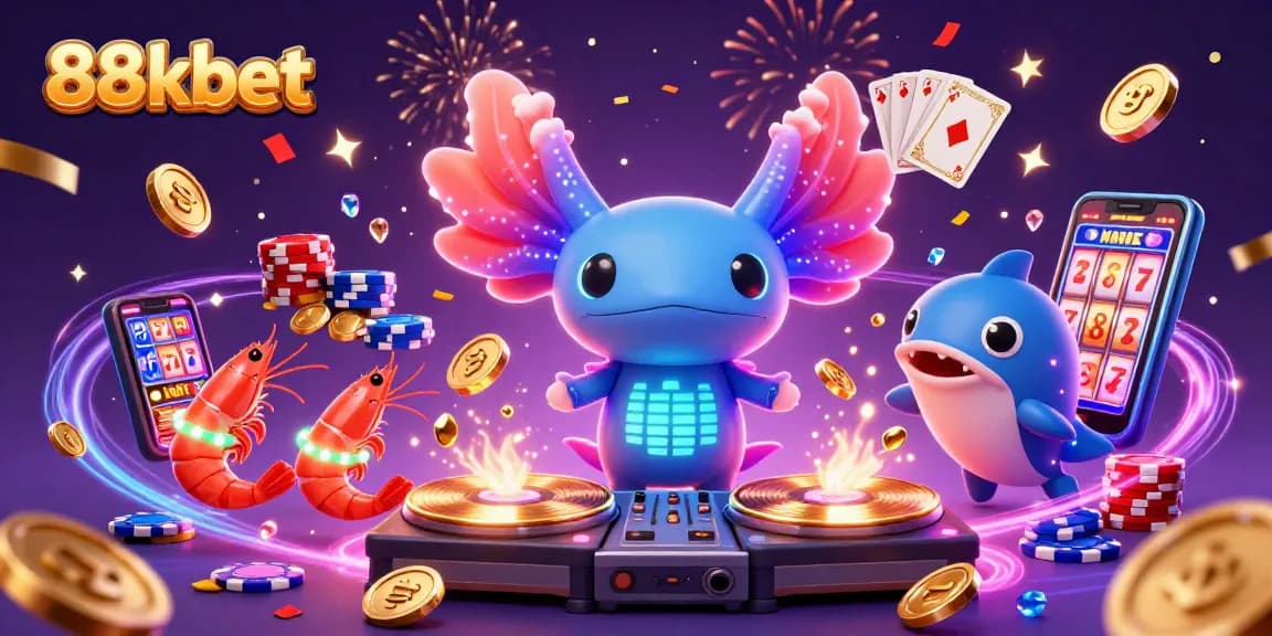 Experience the excitement with 88kbet's vibrant underwater party scene filled with dynamic casino elements.
