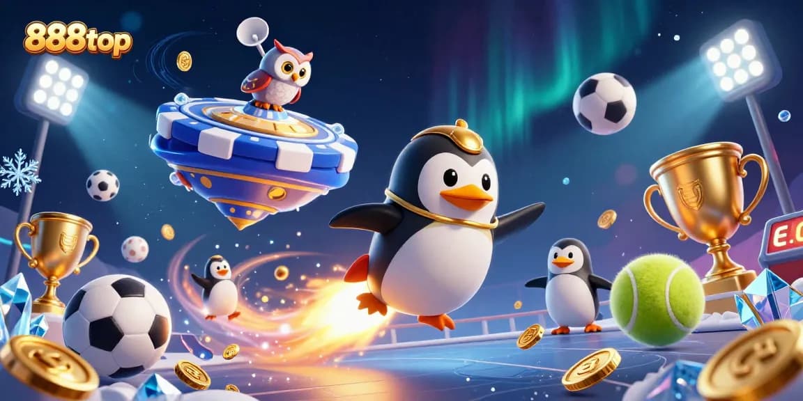 Experience the vibrant world of 888top with a dazzling casino-themed illustration full of arcade excitement.