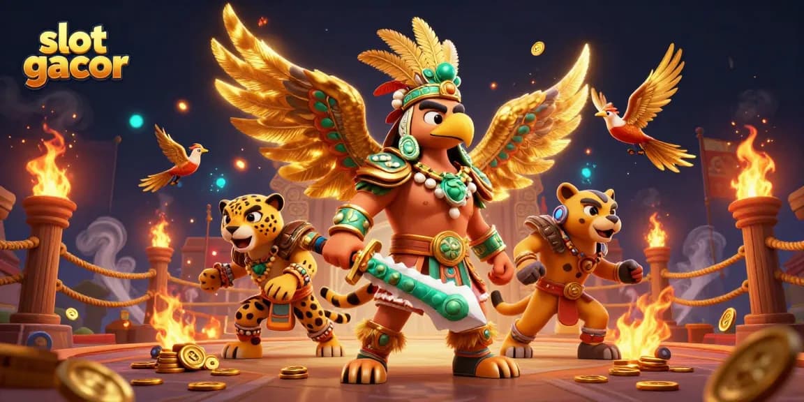 Experience the thrill of slot gacor with powerful Aztec warriors surrounded by riches and winning symbols.
