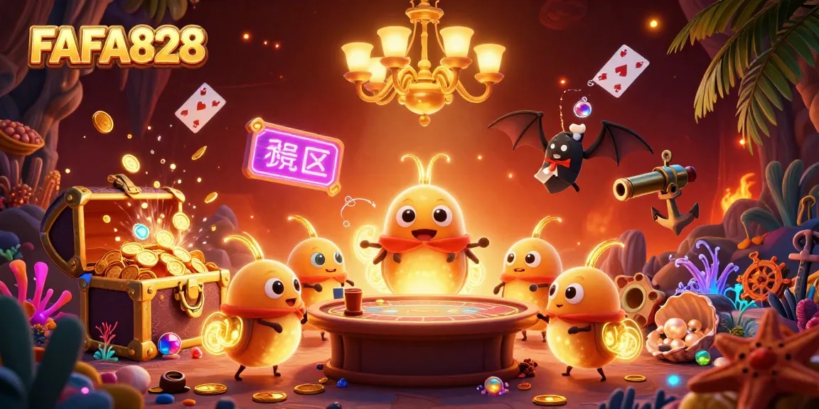 Illuminate your gaming experience at FAFA828's vibrant cave casino.