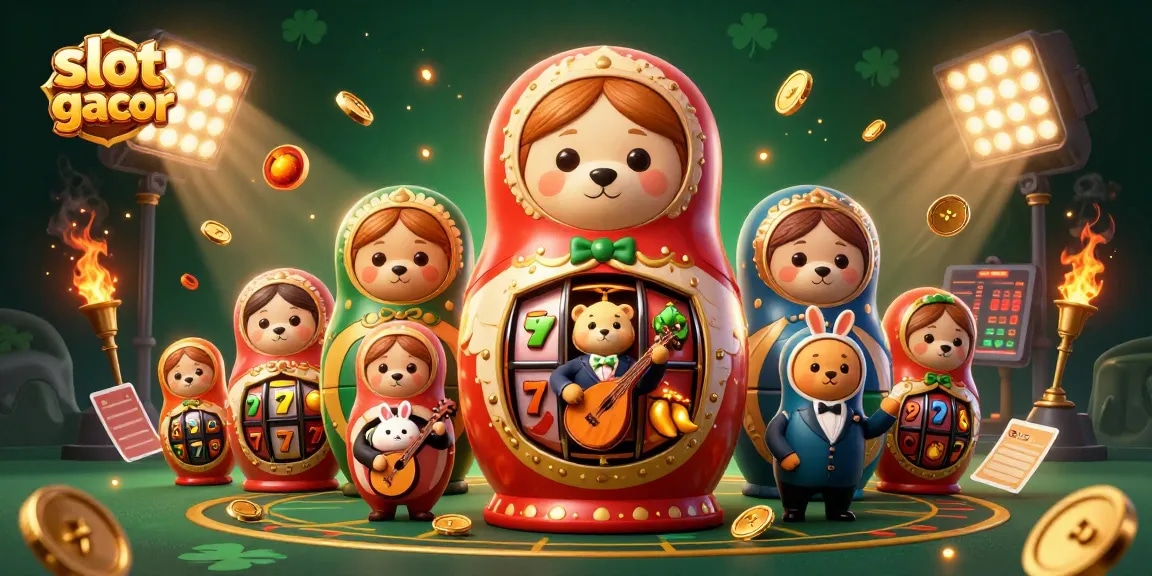 Engage in slot gacor excitement with dynamic characters and vibrant casino elements.