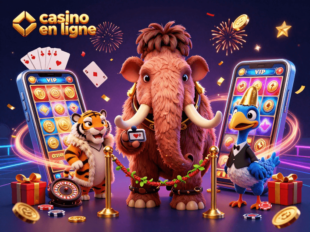 Les jeux de casino en ligne prennent vie avec un bouncer mammouth et un VIP tigre