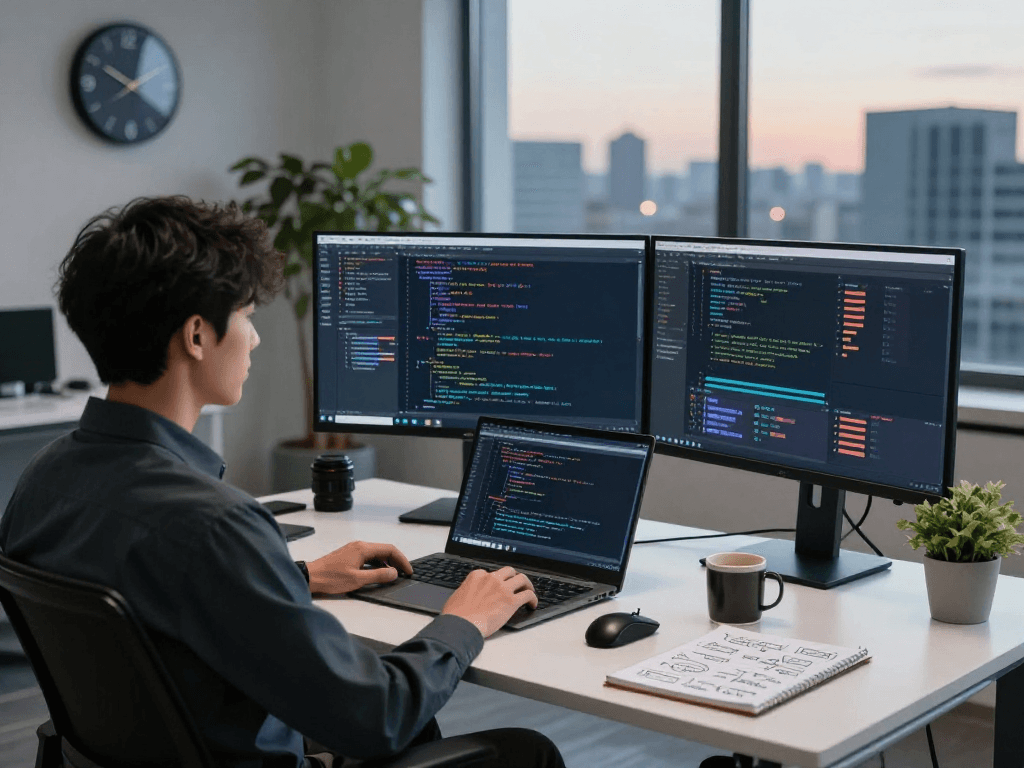 AI detector in action at a modern workspace, showcasing content moderation analytics and community safety strategies.