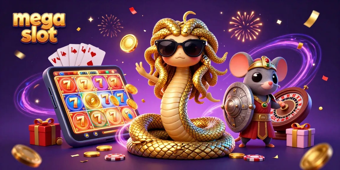 Bermain mega slot dengan Medusa ceria dan pejuang mouse berani di dunia kasino penuh keajaiban.