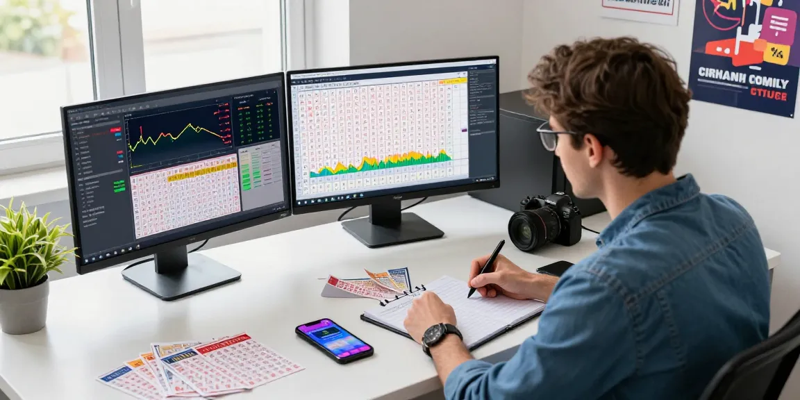 Analisis syair menang dengan data togel dan grafik analitik di meja kerja yang modern.