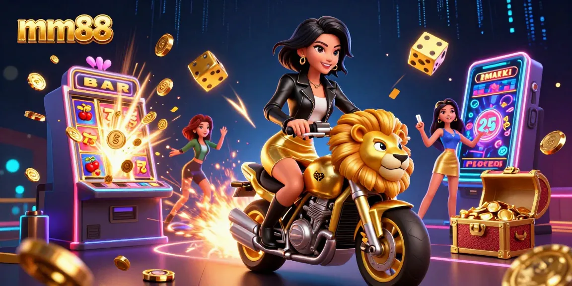 Experience the vibrant world of mm88 as you ride through a jackpot explosion of casino games and sparks.