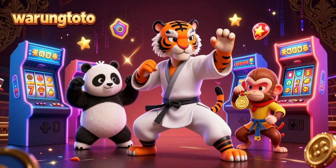 Experience thrilling fun at warungtoto with kung fu tiger and panda mastering jackpots.