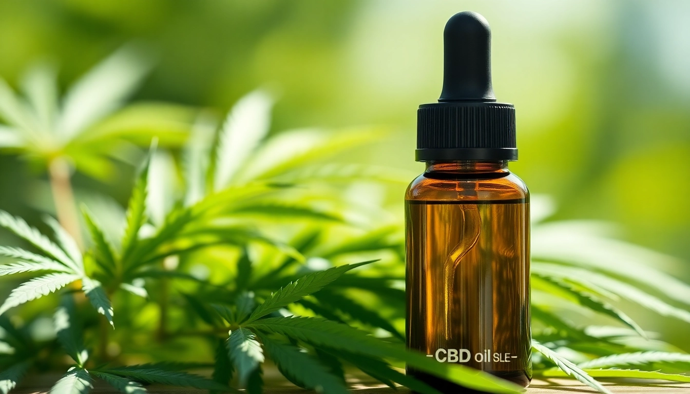 Showcase CBD Oil bottle surrounded by fresh hemp leaves, highlighting its natural benefits.