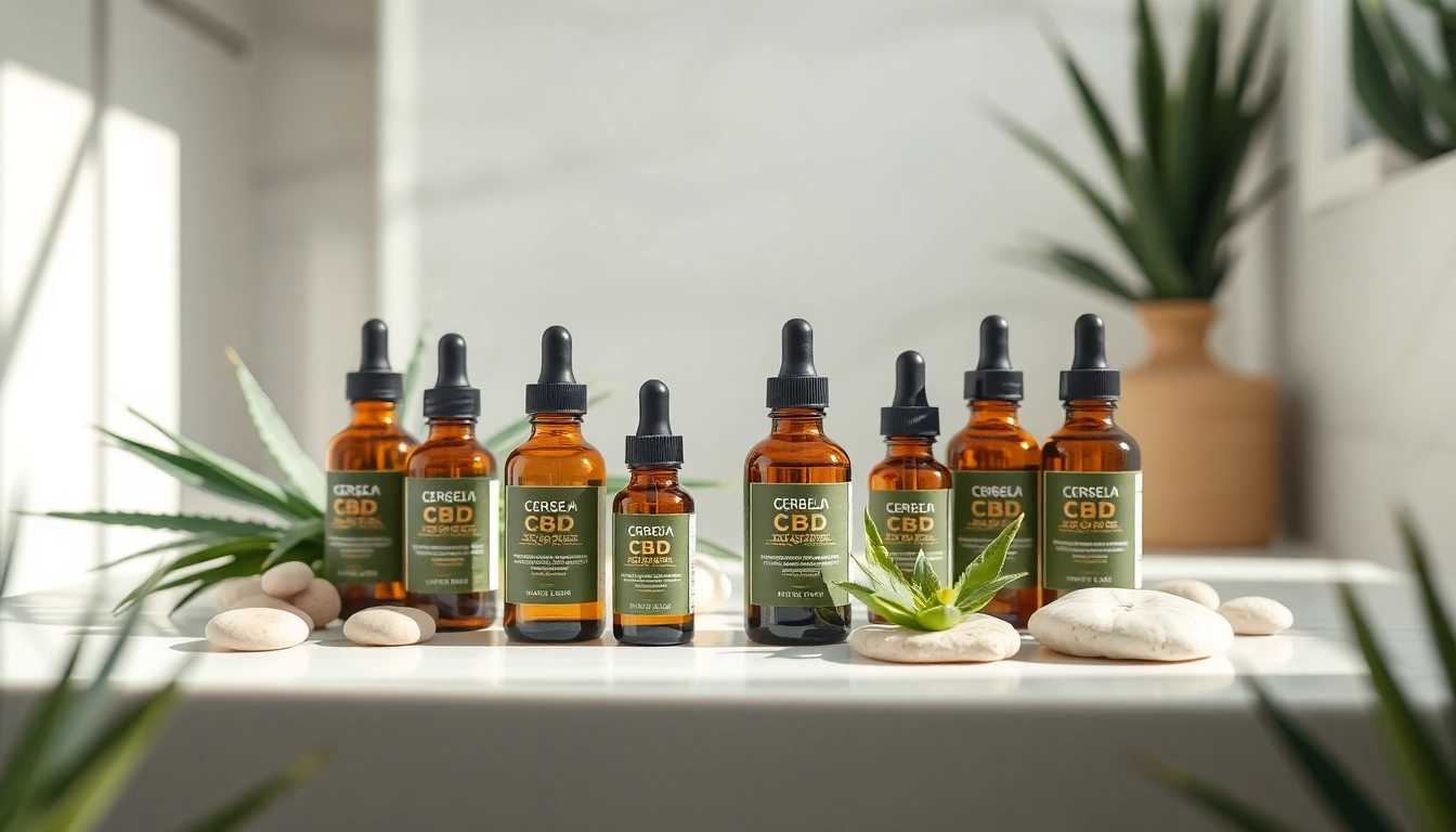 Enhance your skin with CBD oil for skin in a serene skincare setup featuring natural elements.