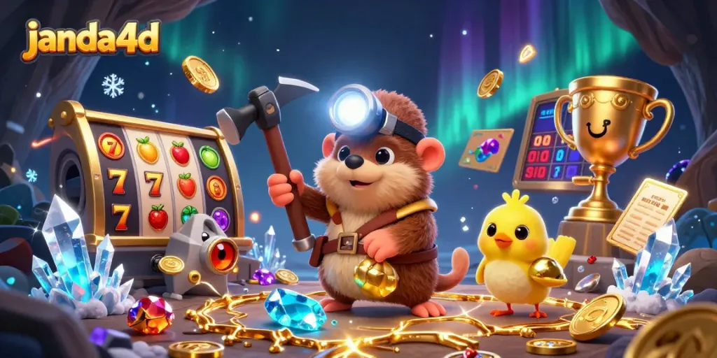 Menangkan jackpot di janda4d dengan mole penambang dan teman canary yang sedang berburu emas di dunia kasino.