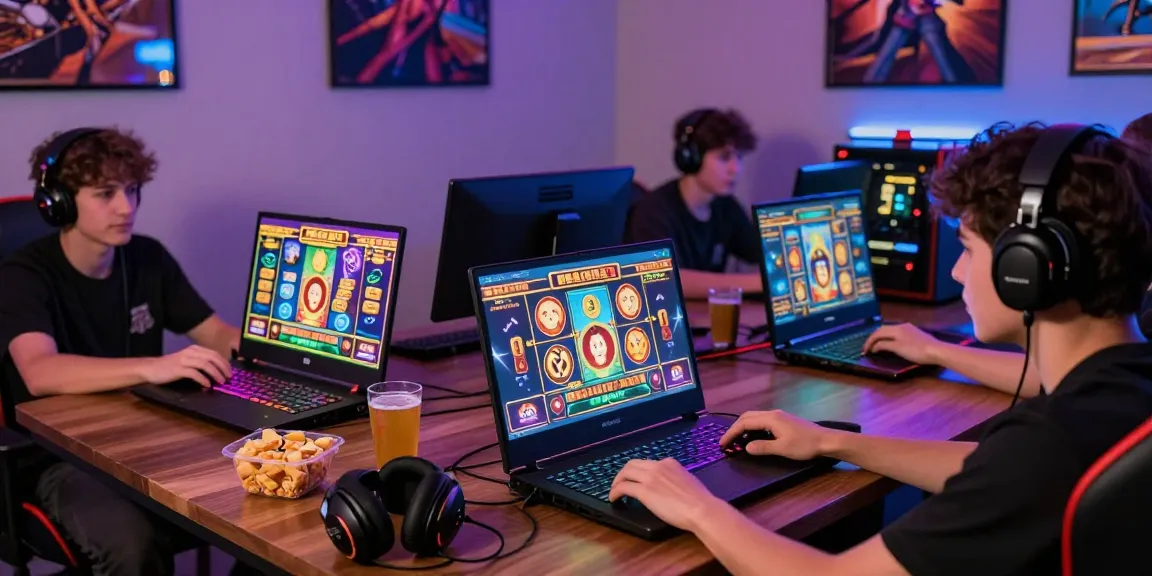 Engaged player experiencing the excitement of online slot deposit 5k gaming with vibrant visuals and immersive setup.