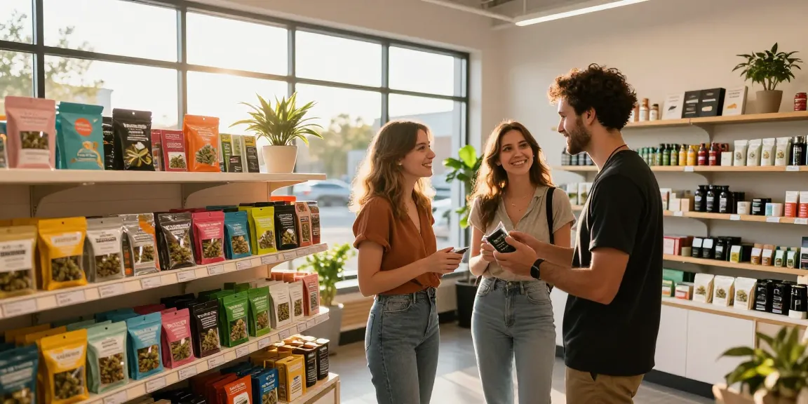 Cheapest weed in Winnipeg showcased in a vibrant dispensary scene.