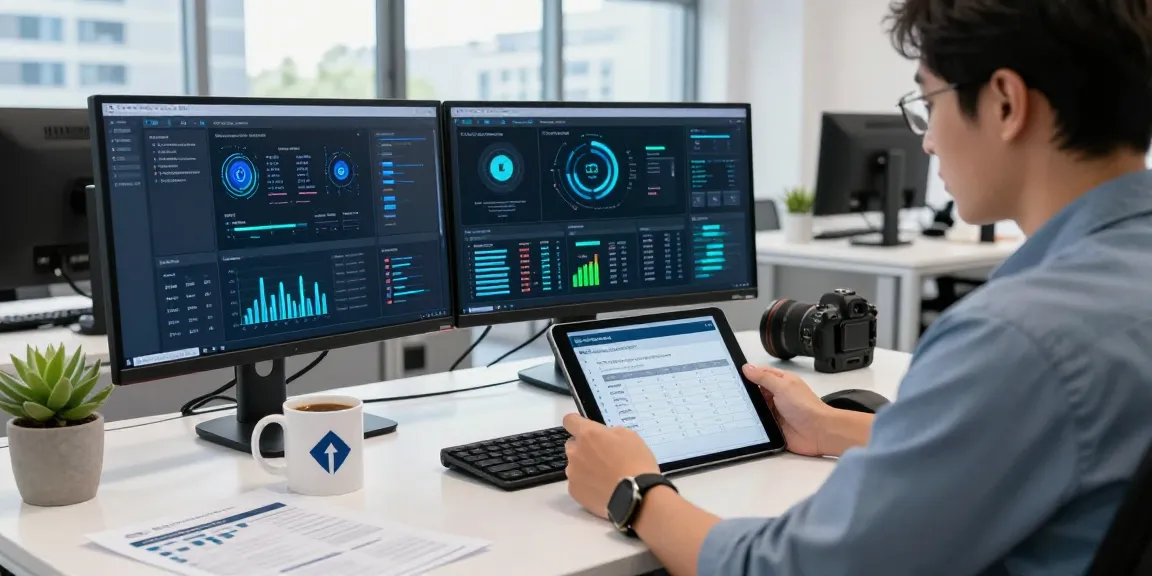 Secure browsing inspection at https://shs-dome5.com/, IT professional monitoring cybersecurity analytics in a modern office.