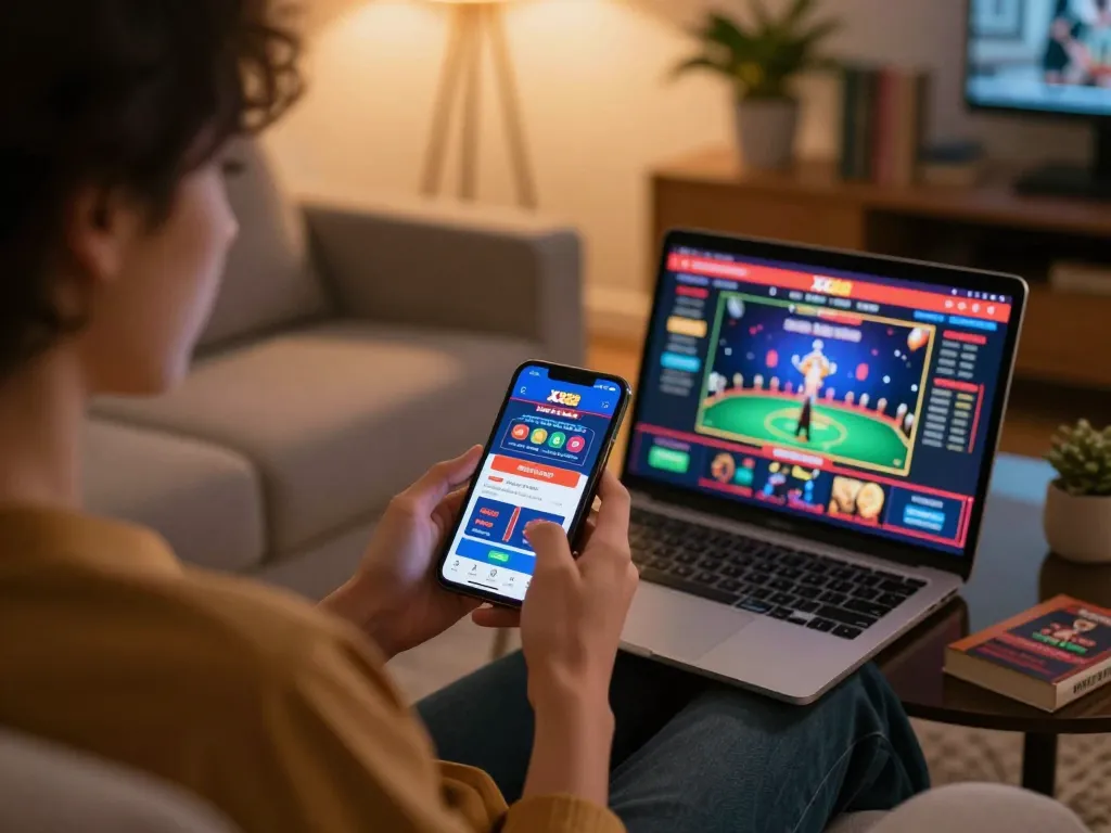 Engaging online gameplay on XX88 mobile app, showcasing modern betting experience from home.
