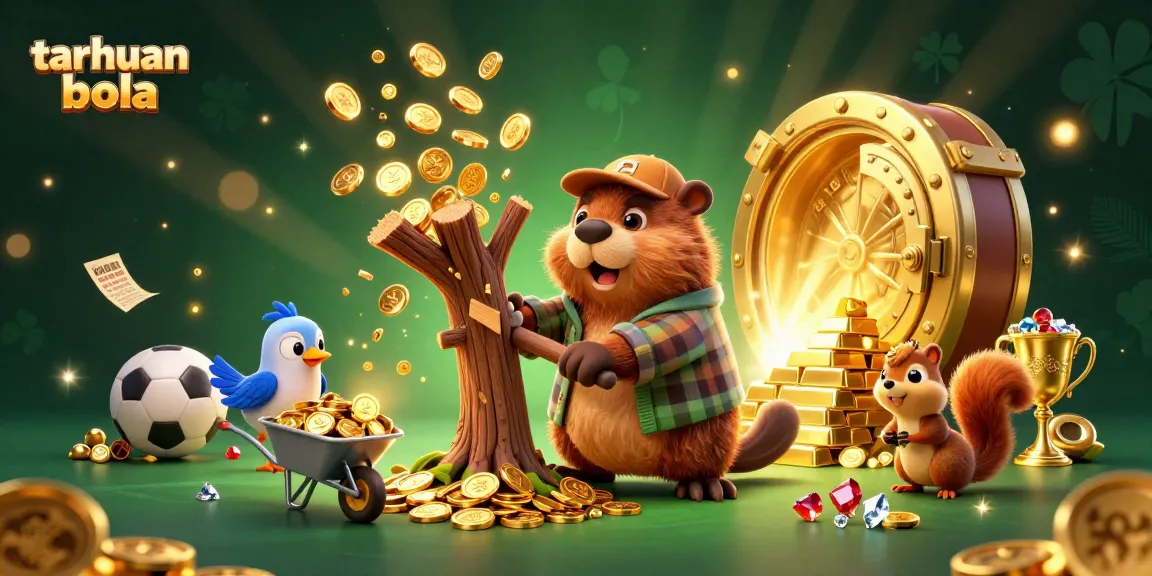 Engage in taruhan bola excitement with a vibrant 3D sports betting scene featuring animated characters.