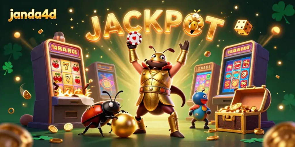 Mesin slot yang berputar dan jackpot emas yang seru di JANDA4D, memberikan pengalaman bermain yang mendebarkan.