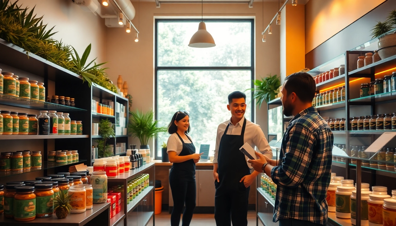 Visit the vibrant Weed Store with welcoming ambiance, engaging staff, and a wide product selection.