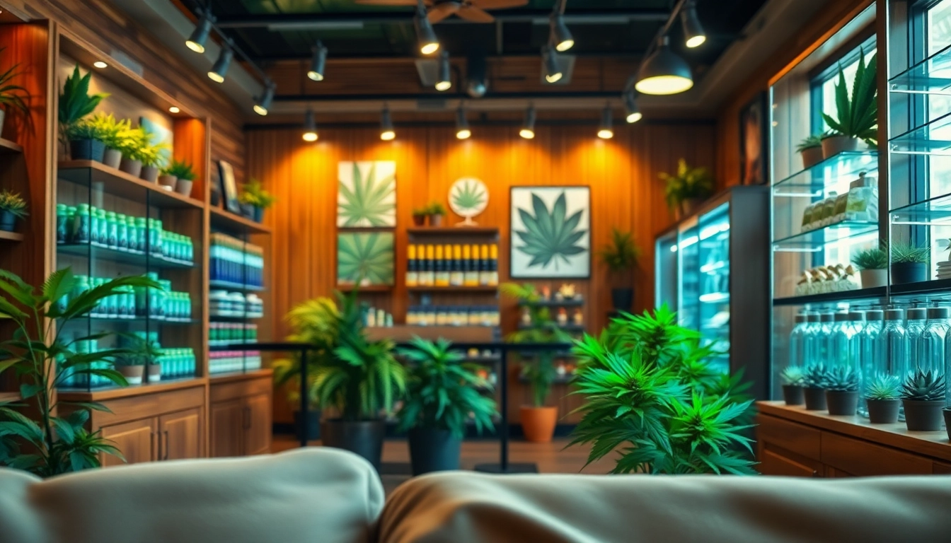 Can you buy weed online UK in a vibrant cannabis shop filled with products and a welcoming atmosphere.