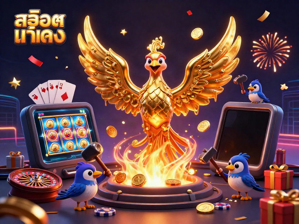 Engage with สล็อตแท้ตรง through a vibrant 3D scene of molten phoenix and gaming elements