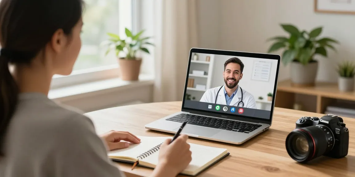 Patient consulting online for Ohio MMJ Card online with a licensed doctor in a cozy home office