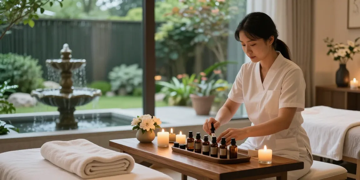 Immerse in 부산스웨디시 at a serene wellness spa with calming oils and peaceful ambiance.