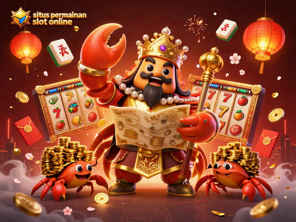Menangkan hadiah besar di situs permainan slot online dengan ilustrasi karakter ikonik dan simbol keberuntungan.