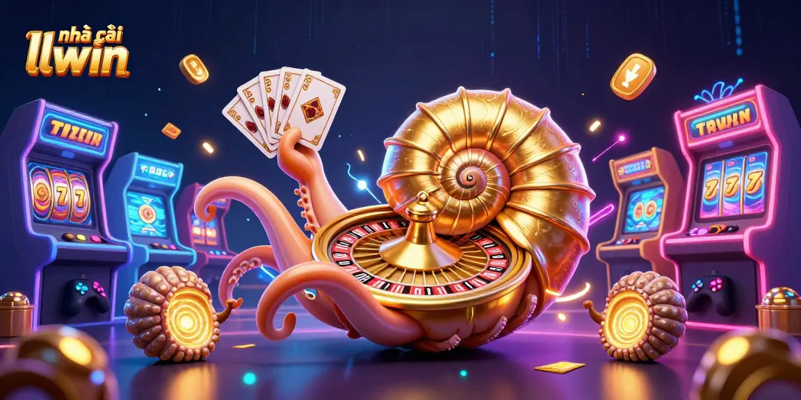 Engage with Nhà cái llwin at a vibrant casino scene with dynamic gaming elements and glowing characters.