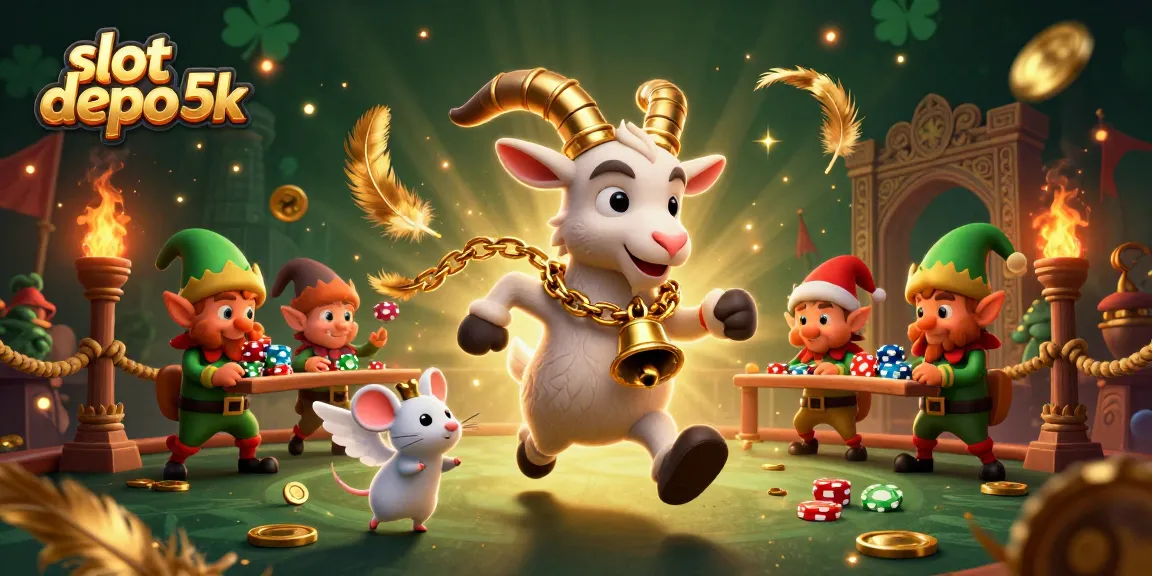 Engage with slot depo 5k in a festive casino atmosphere, featuring dynamic characters and colorful gaming elements.