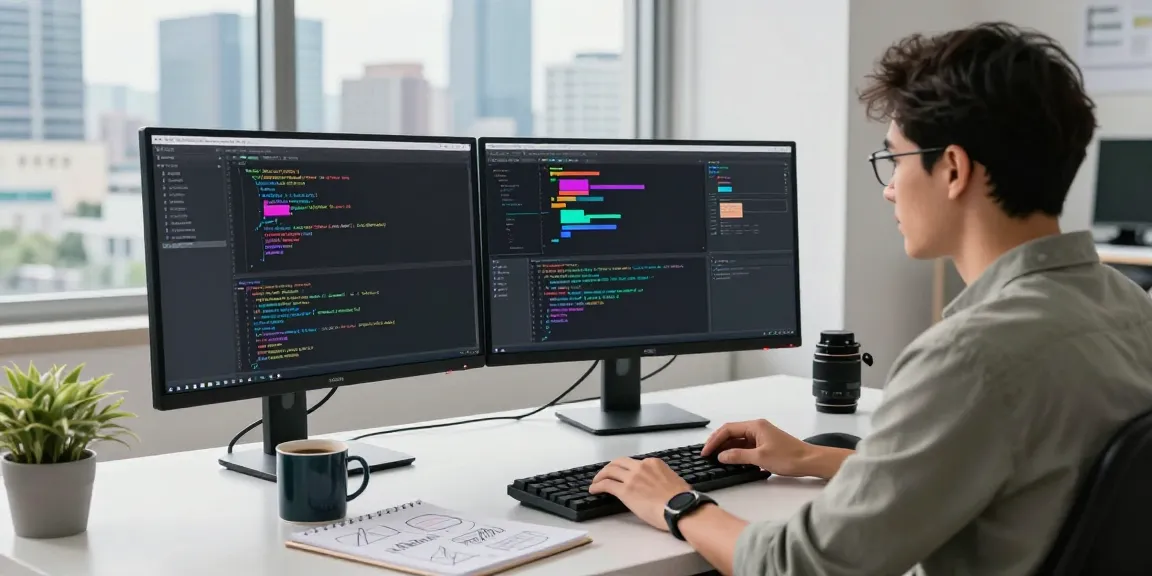 Snipaste下载 showcased in a tech workspace with a developer using screen capture tools effectively.