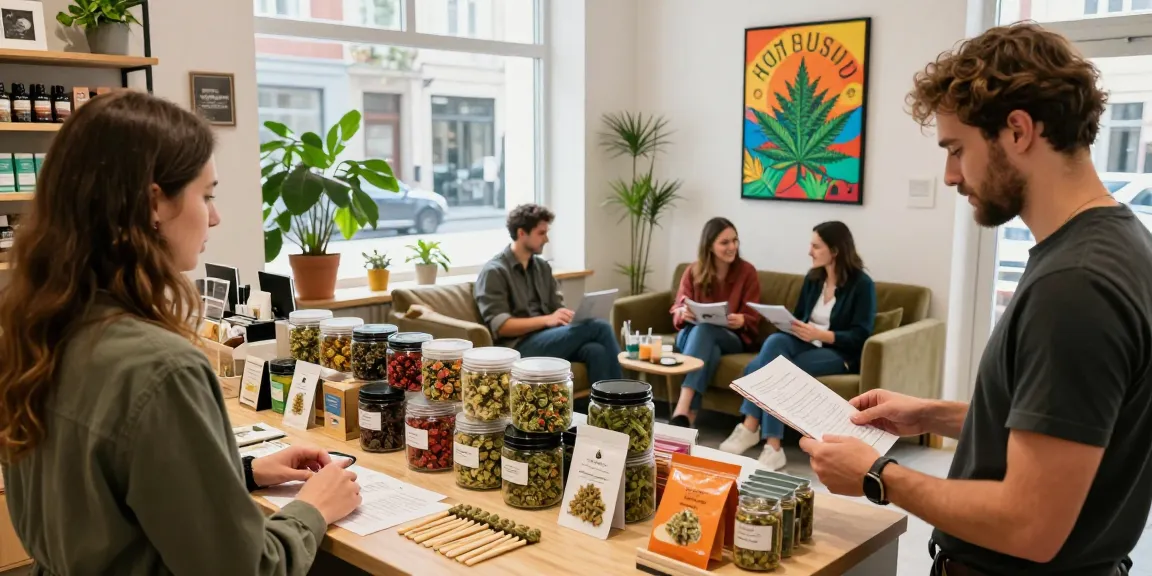 Buy Cannabis Online Europe at a welcoming dispensary with vibrant products and friendly staff.