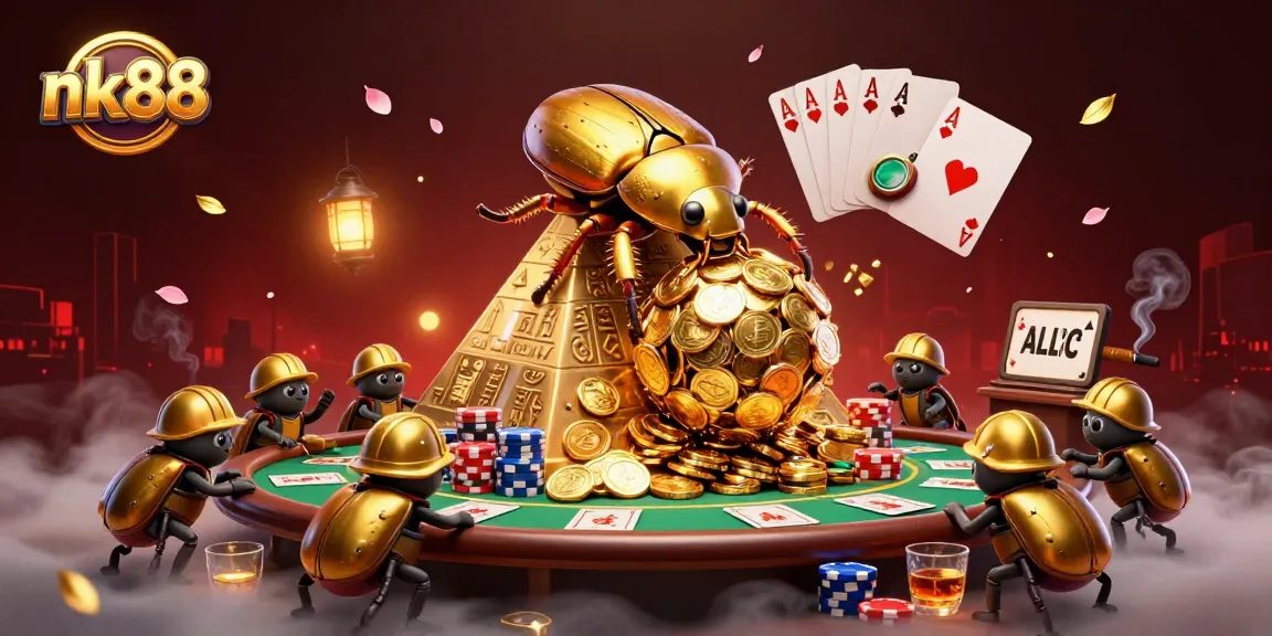 Experience winning strategies at nk88 with vibrant casino elements and action-packed scene.