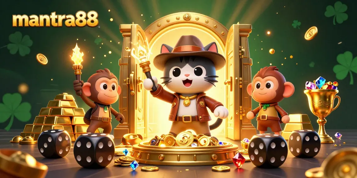 Engage with mantra88's thrilling gameplay in a vivid casino-themed treasure hunt.