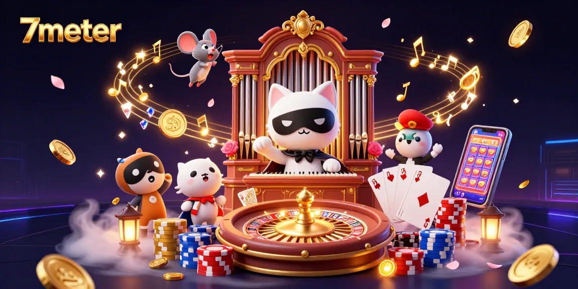 Engage with 7meter in a vibrant online casino scene filled with thrilling gambling elements.
