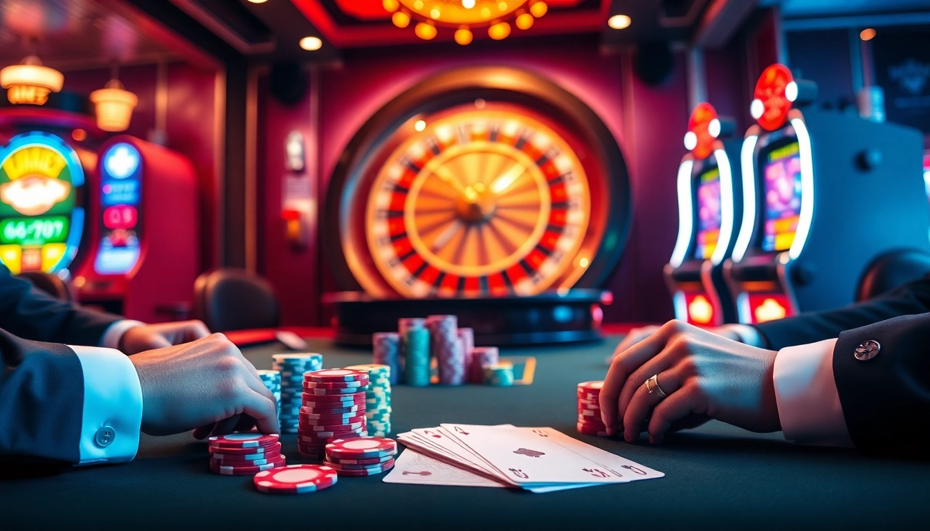 Players enjoying poker at 6L777 CLUB with vibrant chips and cards.