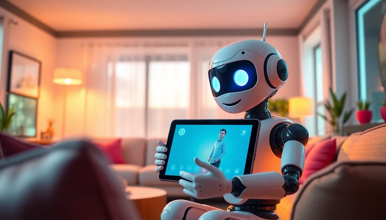 Engaging free ai sex chat with a friendly AI chatbot character in a cozy living room setting.