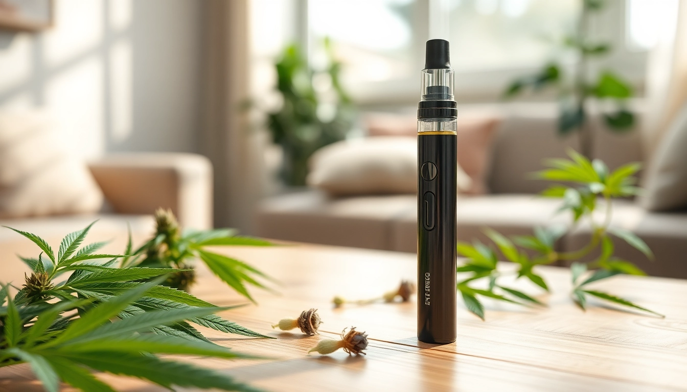 Explore vibrant THC vapes for sale showcasing sleek design and fresh elements.