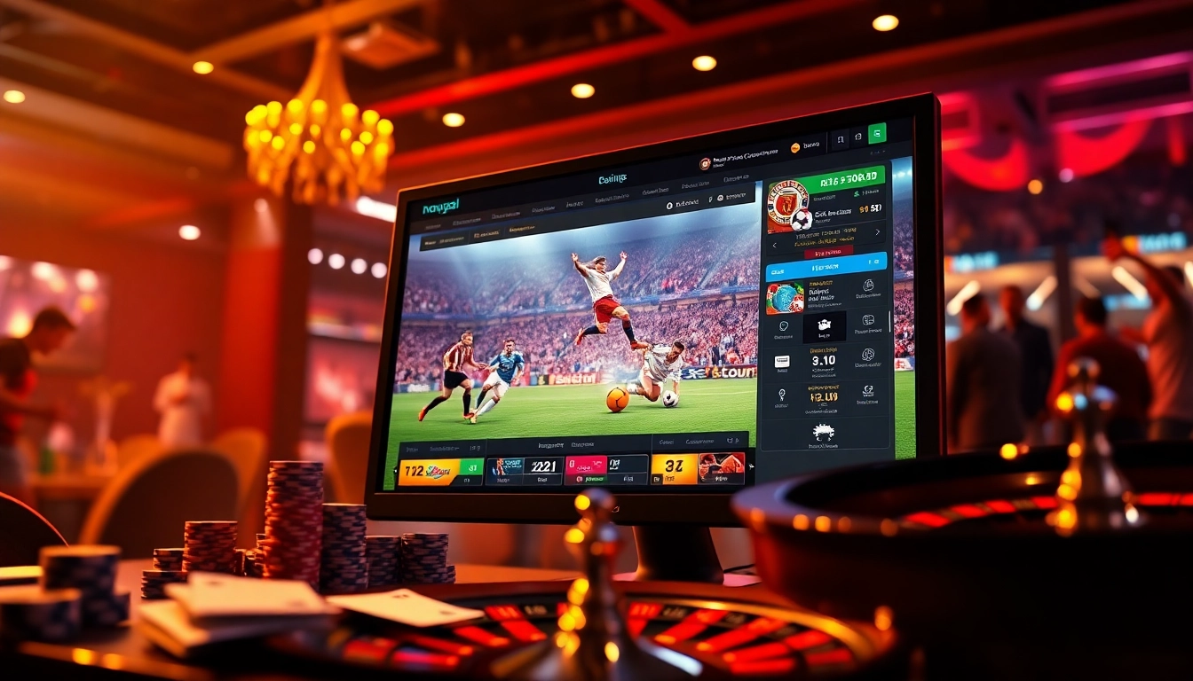 Engaging live betting on Nowgoal bóng đá with vibrant casino elements enhancing the experience.