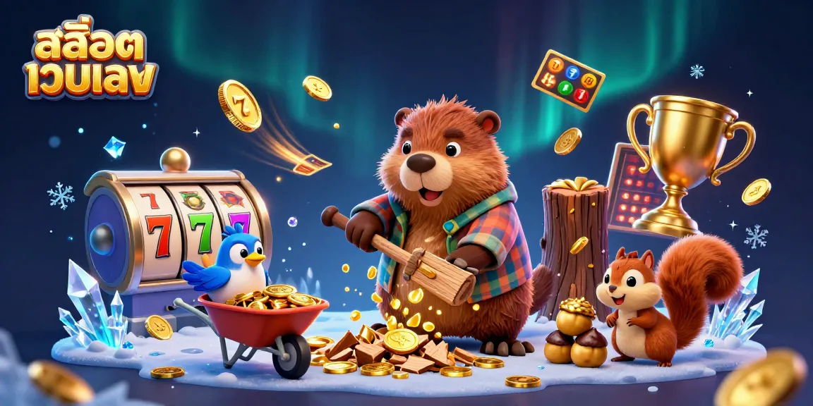Spin slot reels and collect coins with สล็อตเว็บตรง characters in a vibrant casino scene.