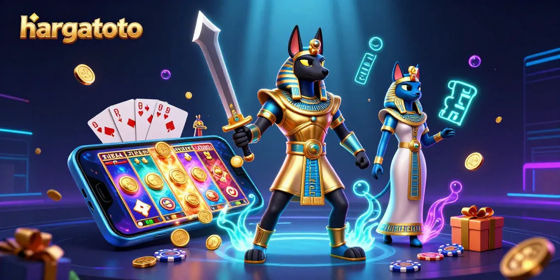 Experience hargatoto's thrilling slot gaming adventure with vibrant characters and casino elements