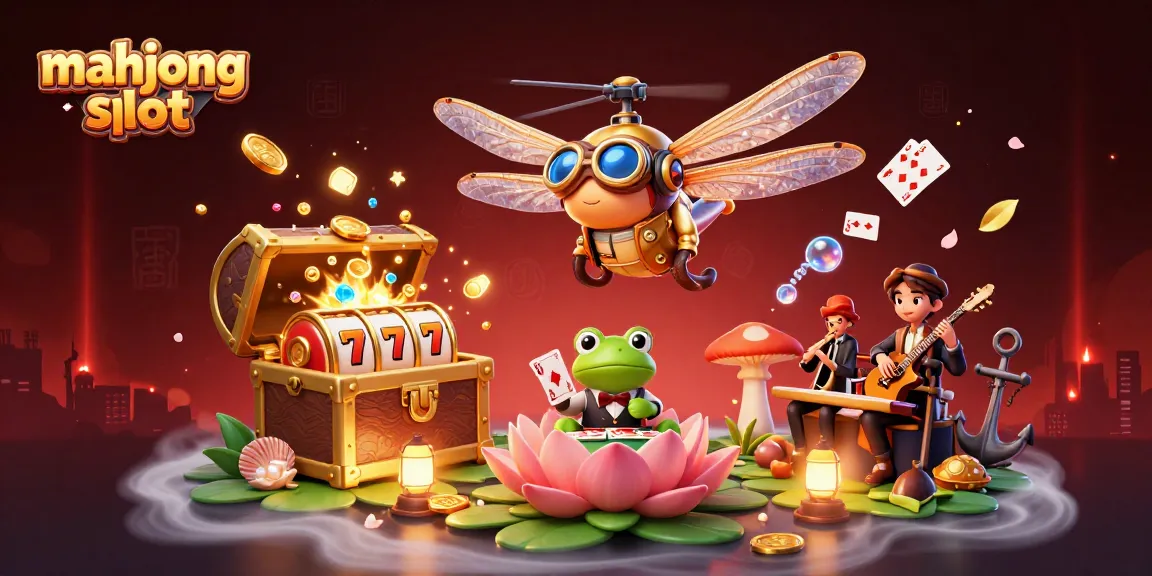 Experience thrilling mahjong slot action with lively characters and vibrant casino elements.