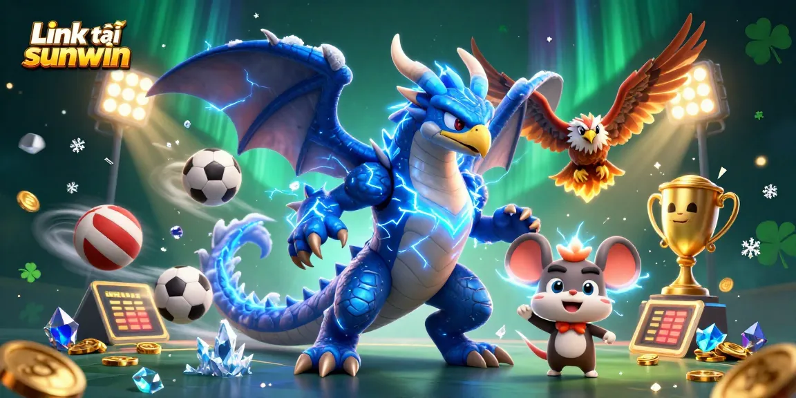 Experience thrilling gameplay and dynamic action with Link tải sunwin in this vibrant casino-themed illustration.