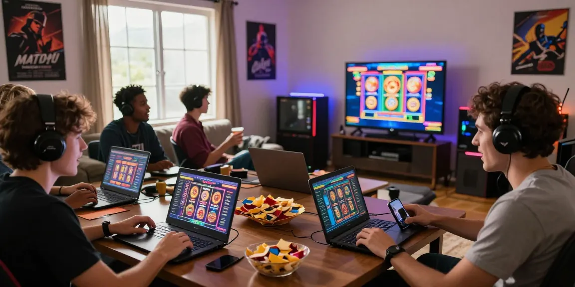 Super59 pemain slot online menikmati permainan di ruang tamu yang nyaman