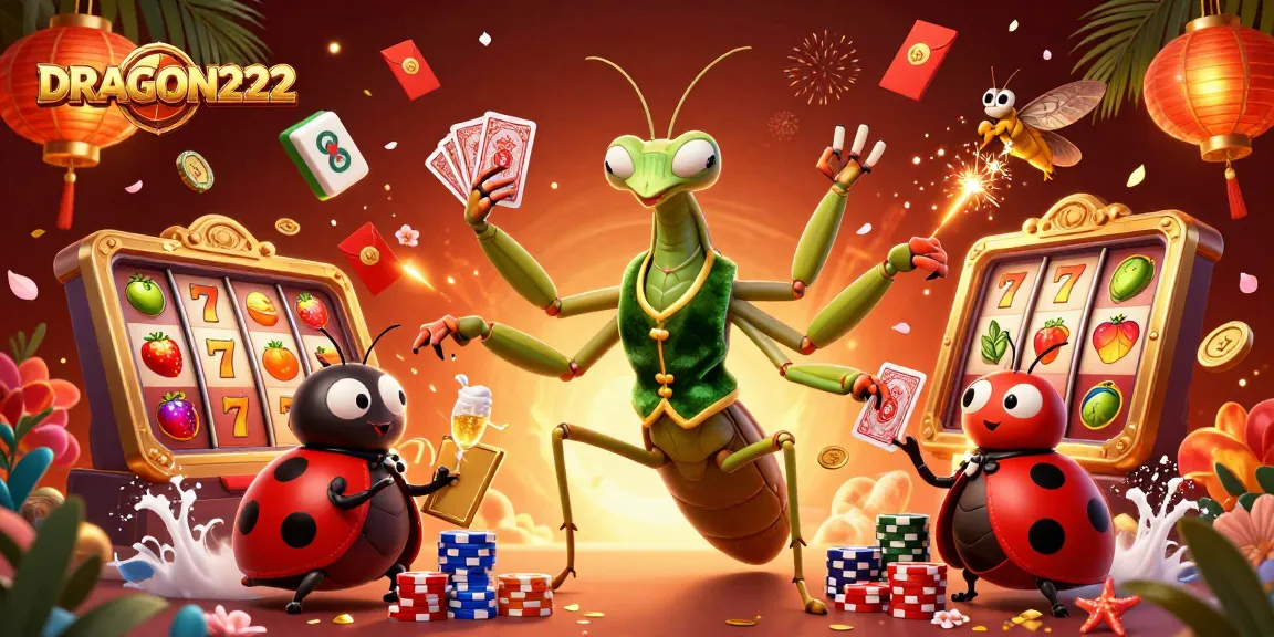 Experience thrilling gameplay with DRAGON222 featuring a vibrant casino scene full of excitement and rich details.